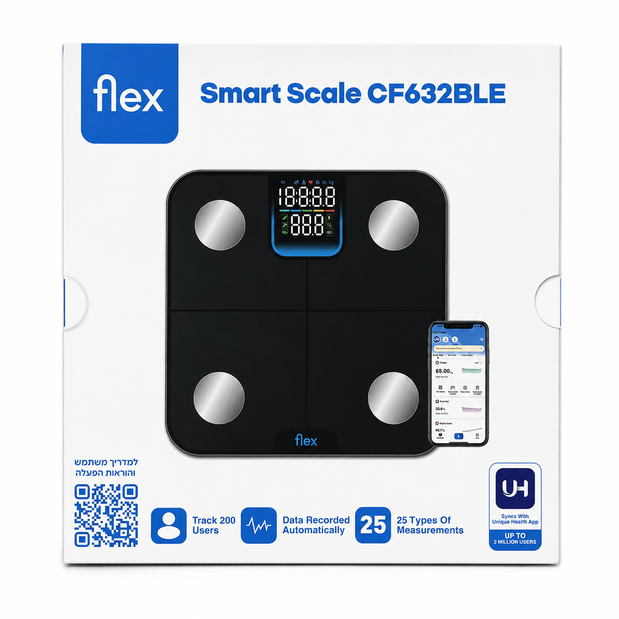 משקל חכם Flex Smart Scale CF632BLE