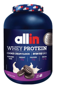 אבקת חלבון WHEY בטעם קרם עוגיות אריזה גדולה