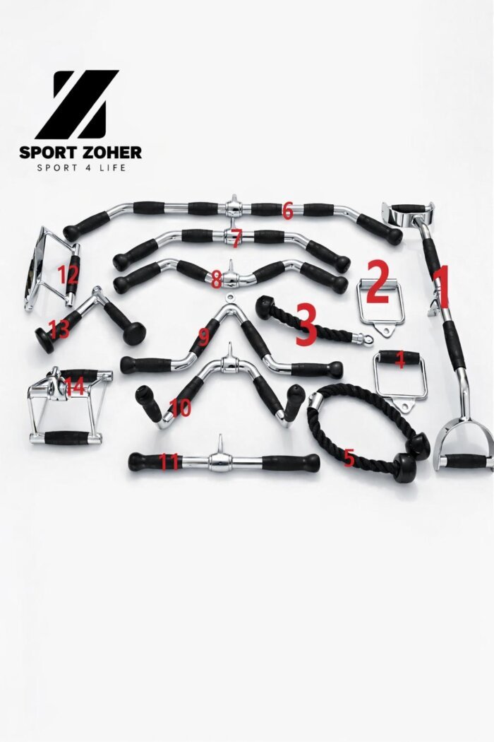 סט אביזרים למכשיר קרוס / כבלים – שימוש מקצועי