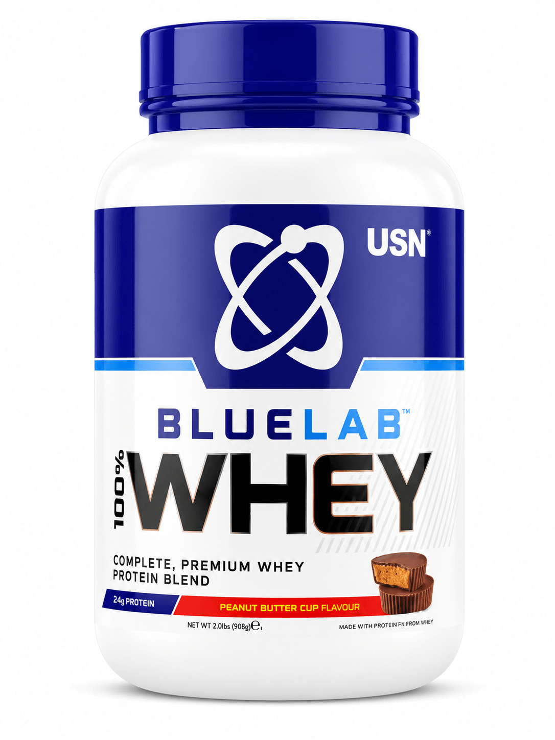USN BlueLab 100% Whey – Peanut Butter Cup | 908 גרם
